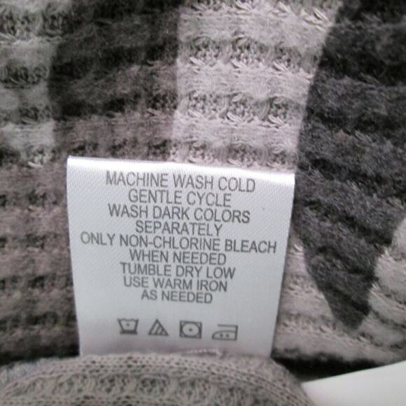 North River Waffle Knit Printed Cowl Neck Shirt - Long Sleeve-Cloudburst-S-NWT - Picture 6 of 13